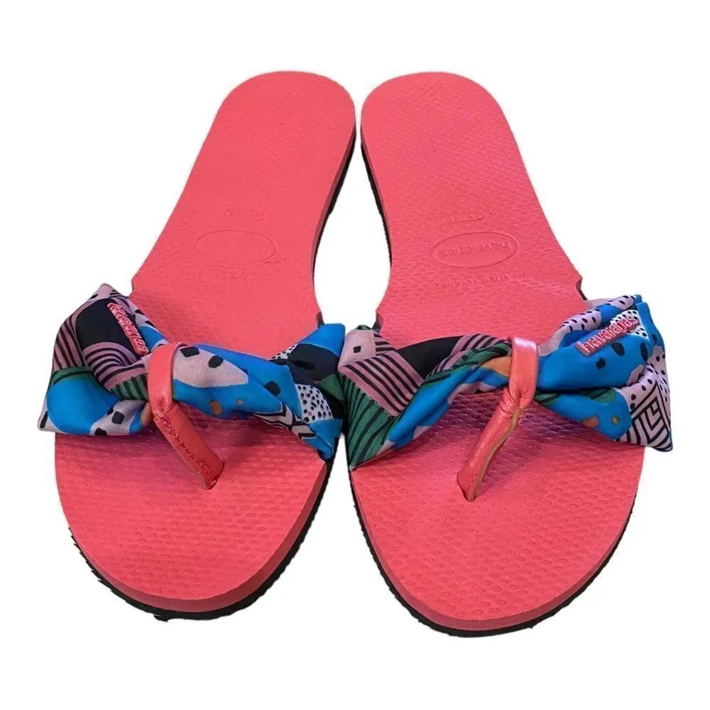 Havaianas Pink Porcelain You St. Tropez Women's Flip-Flop Sandals NEW 9 10 - Picture 4 of 6